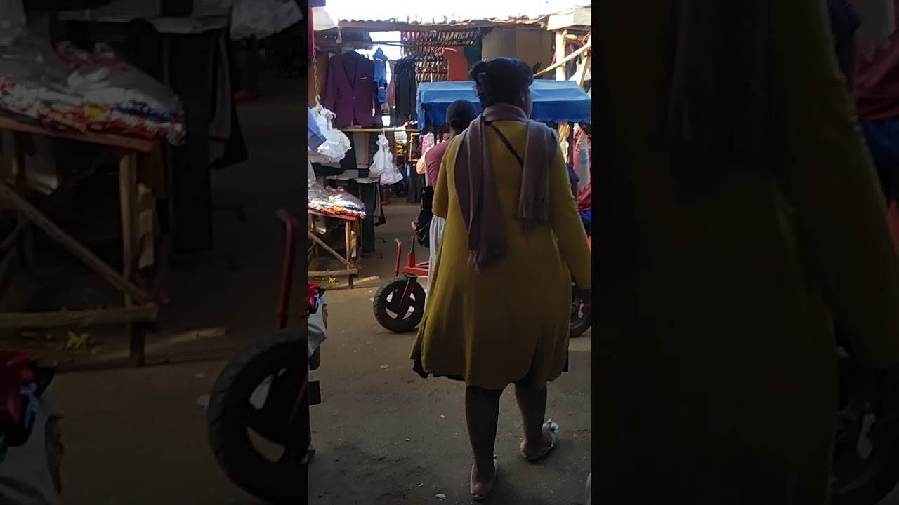Tsena Asabotsy clothing Markets - Walking streets view of Antsirabe Madagascar