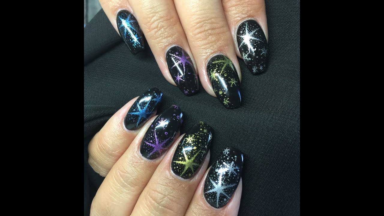 ⭐️Starry Night Nail Design⭐️ & Yours Cosmetics Set 3 Stamping Plate Swatches