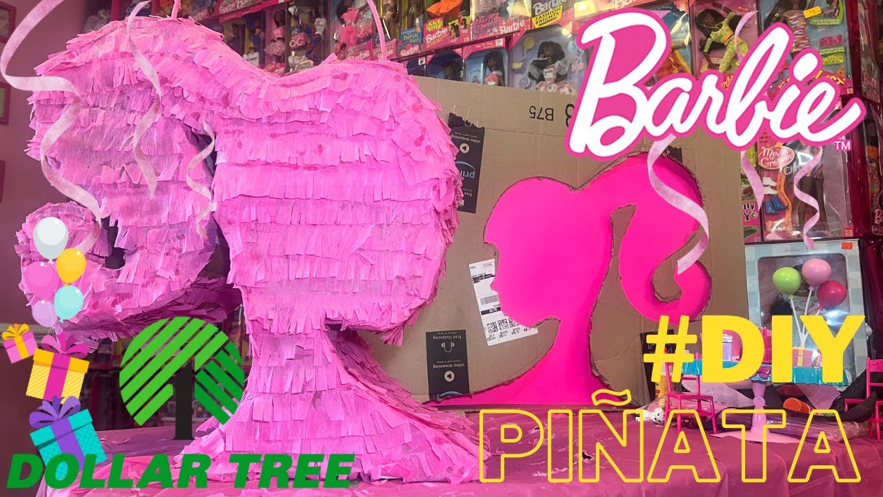 Barbie Birthday Piñata 🪅💕 Dollar Tree Pink DIY