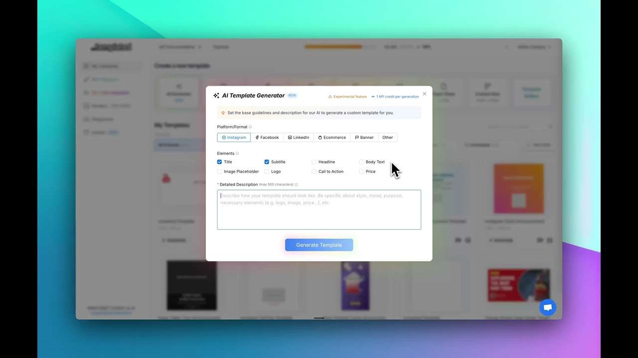 AI Template Generator - Generate Customizable Templates With a Single Prompt