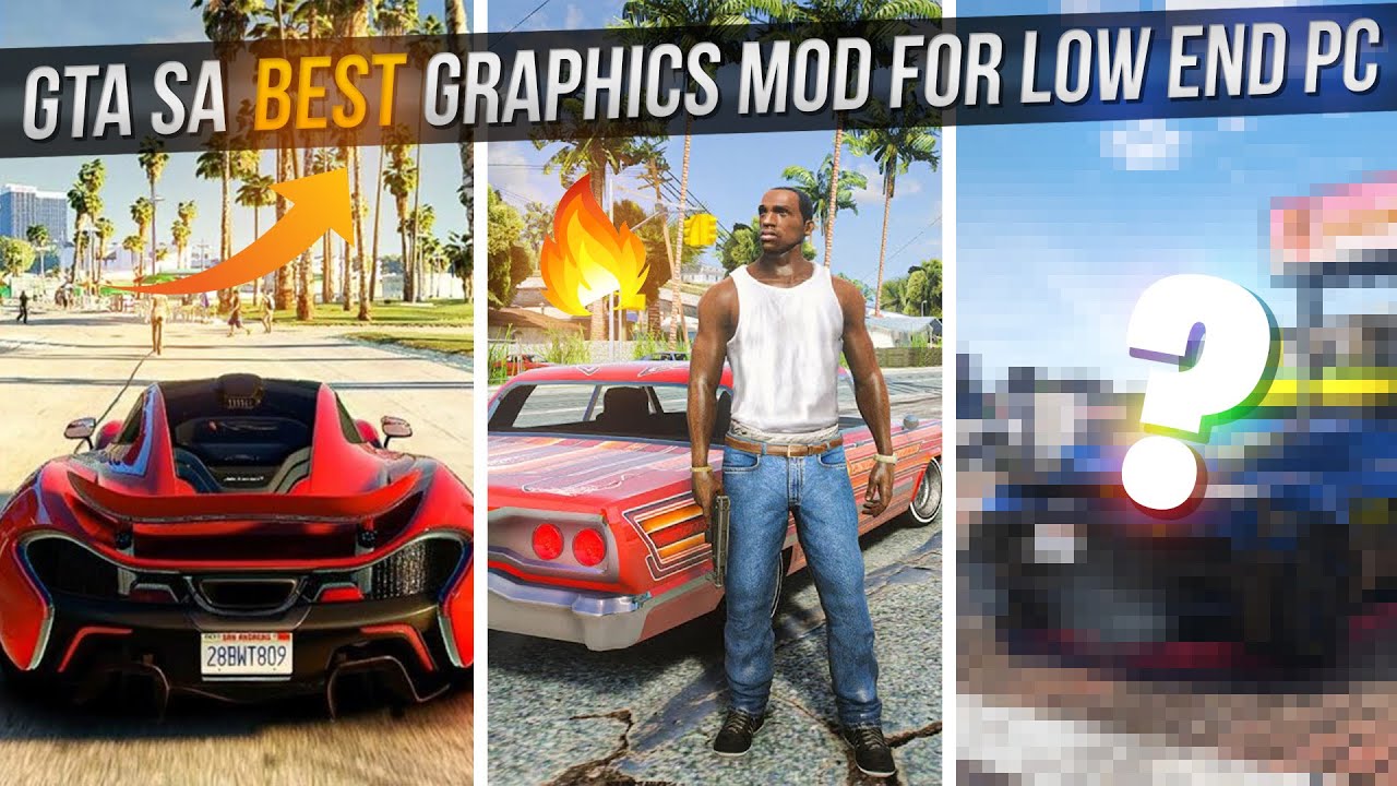 GTA San Andreas Ultimate Realistic Graphics Mod For Low end PC🔥