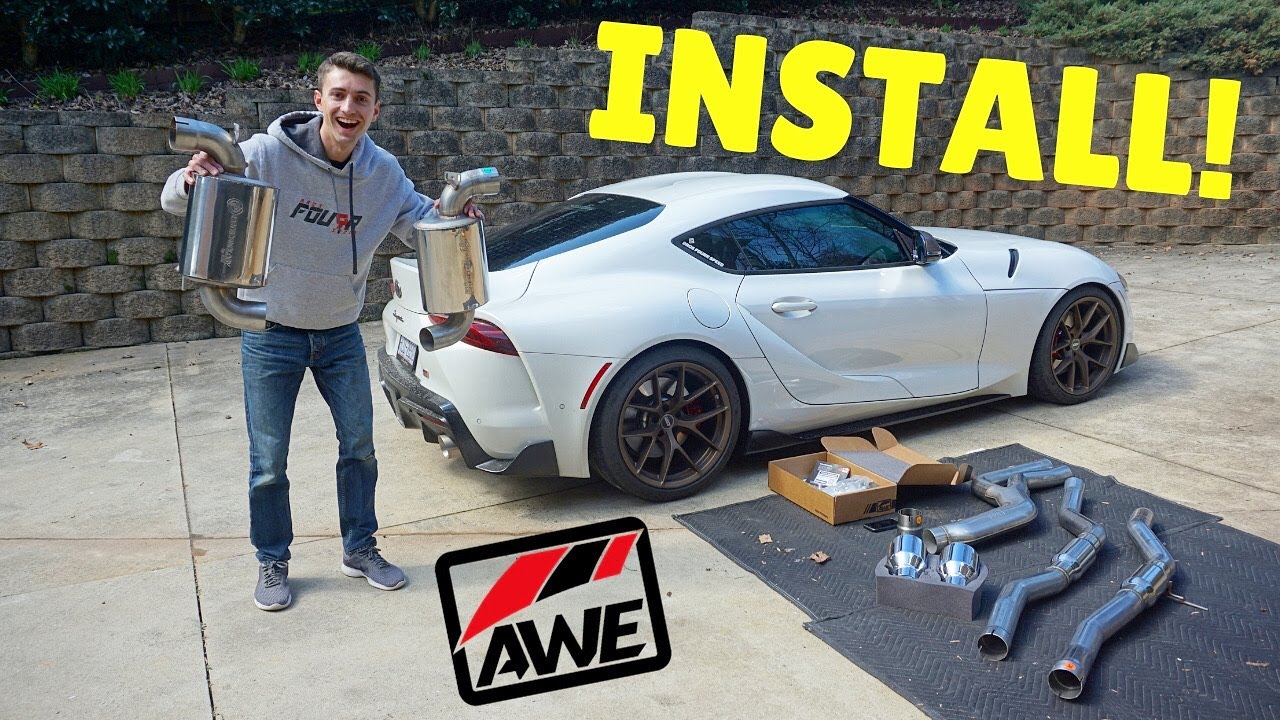 Making My Toyota Supra SOUND AWESOME!! AWE Exhaust Install