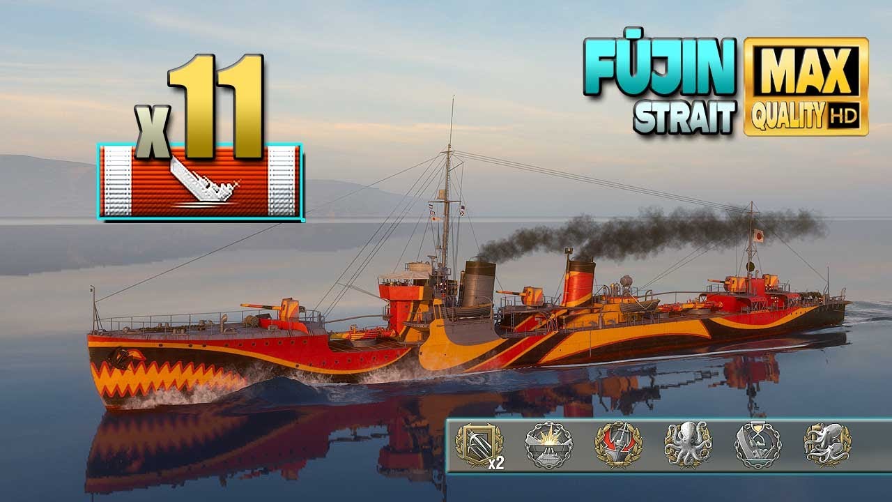 эсминец Fūjin: уничтожено 11 сенсационных кораблей - World of Warships