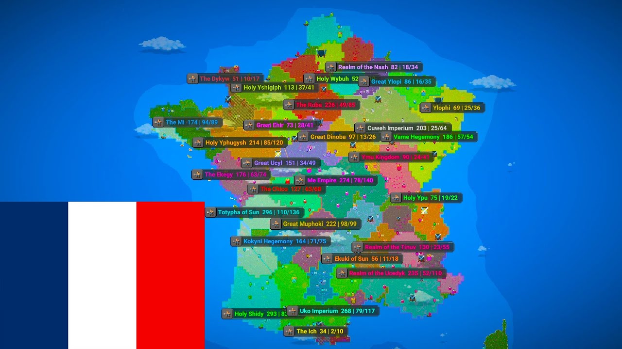 Battle for France - WorldBox Timelapse