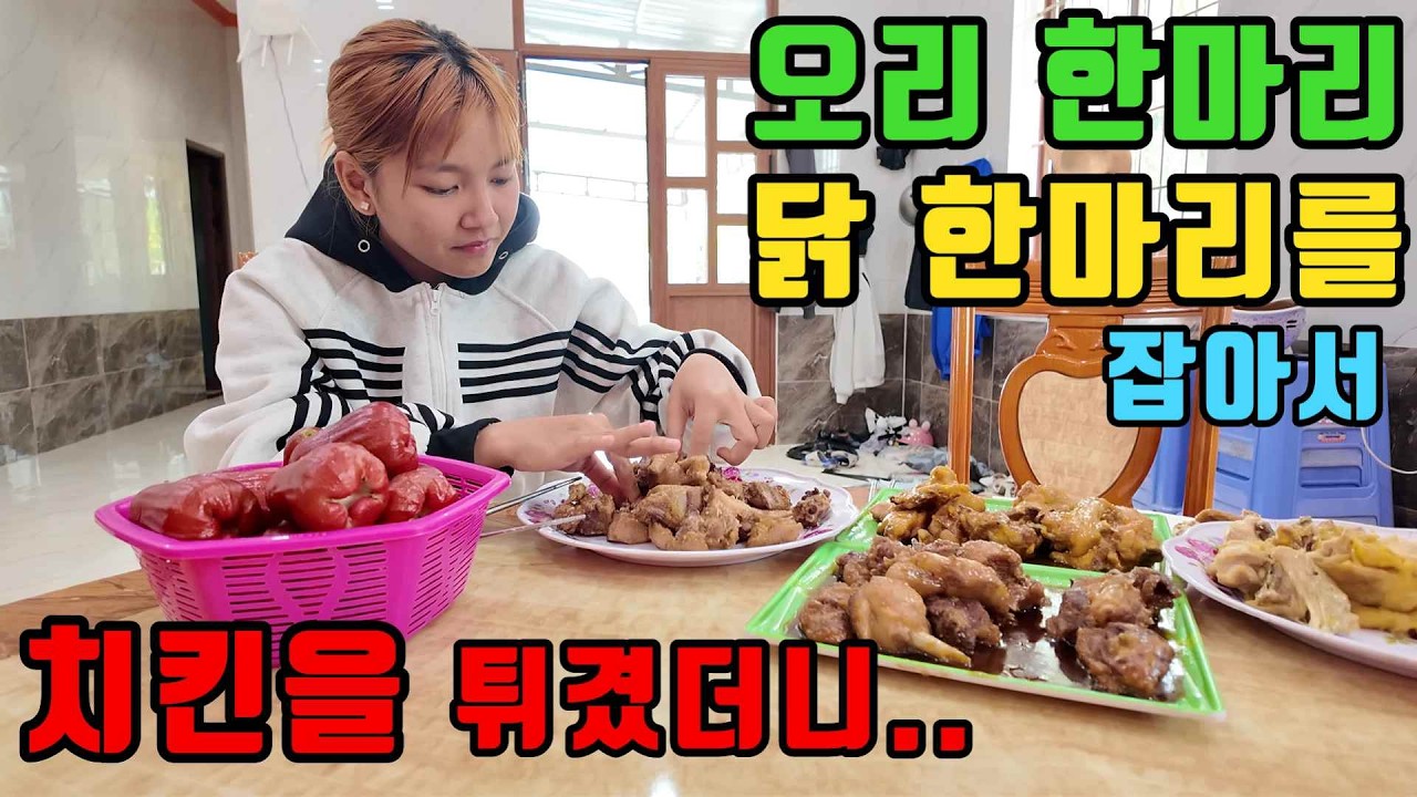 장인어른이 직접잡은 4kg오리&hellip; 치킨으로 만들었더니 (kiengiangtv)