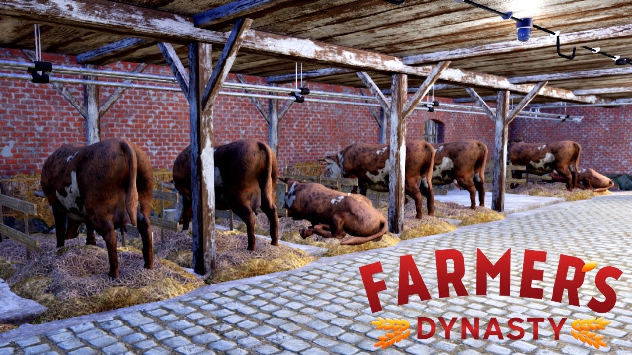 Odbudowa obory i zakup kr&oacute;w. ☆ Farmer's Dynasty ☆ #19 ㋡ Anton