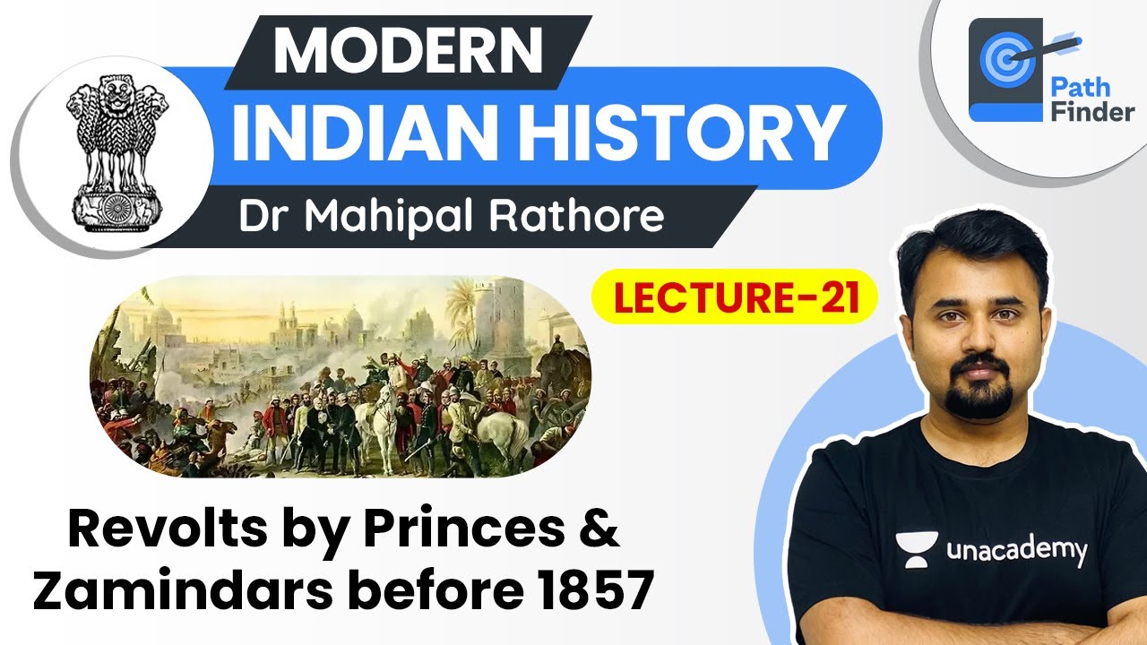 L21: Revolts by Princes and Zamindars Before 1857 l Modern Indian History | UPSC CSE 2021
