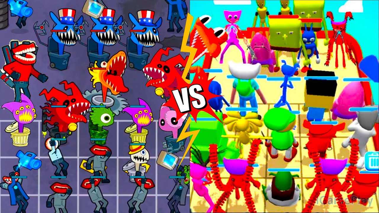 Merge War Monster vs Cyberman VS Merge Master Rainbow Friend, Merge Battle Gameplay