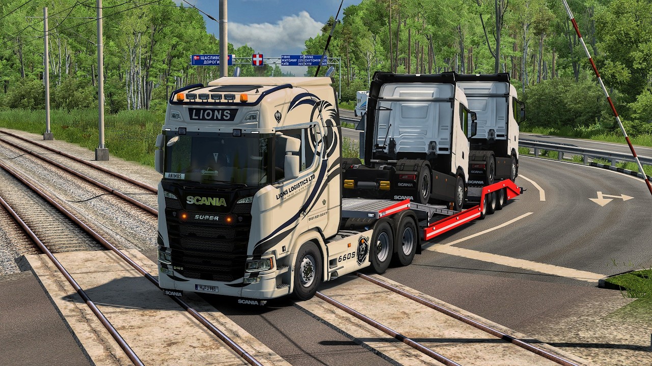 Scenic Drive Through Country Road Villages of Ukraine | Scania S 560 | #ets2 1.50