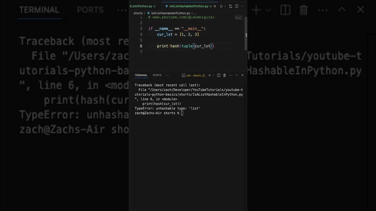 How To Hash A List In Python