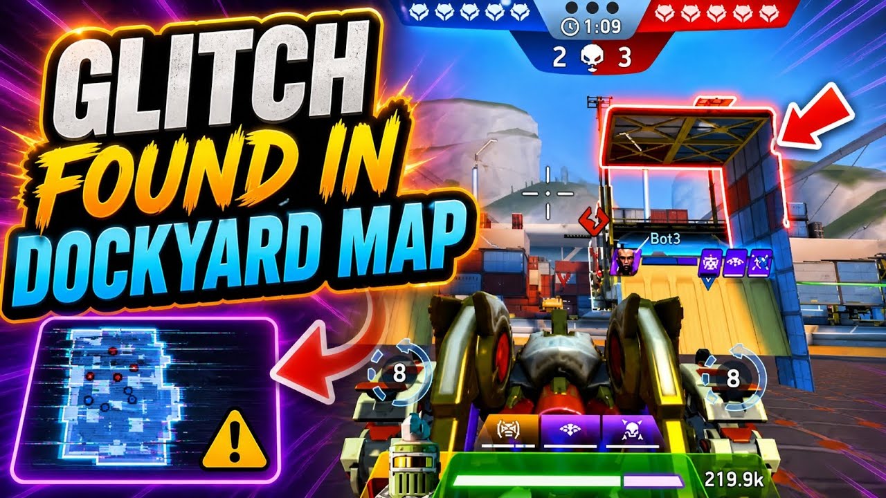 Dockyard Map Glitch with lacewing 🪽| Mech Arena | #mecharena 
