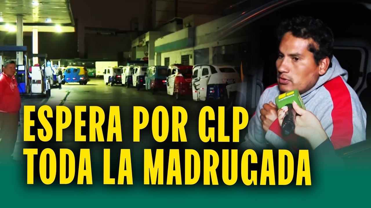 Conductores pasan la noche en la cola de grifo tras crisis de gas: 