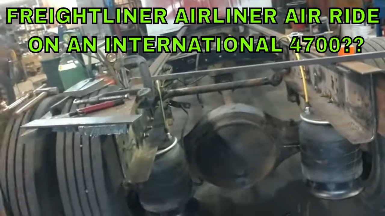 SPRING RIDE TO AIR RIDE CONVERSION ON IH 4700 USING AIRLINER SUSPENSION