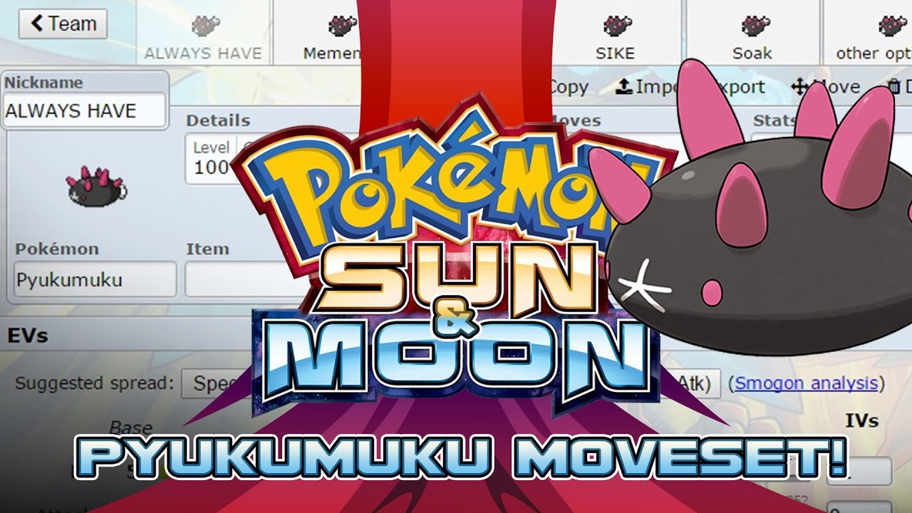 Pyukumuku Moveset Guide! How to use Pyukumuku! Pokemon Sun and Moon! w/ PokeaimMD!