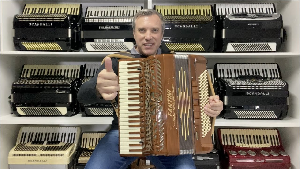Acordeon Fantini Cassoto Duplo - Quarta Oitavada - 48,5 cm - Jeferson Oliveira
