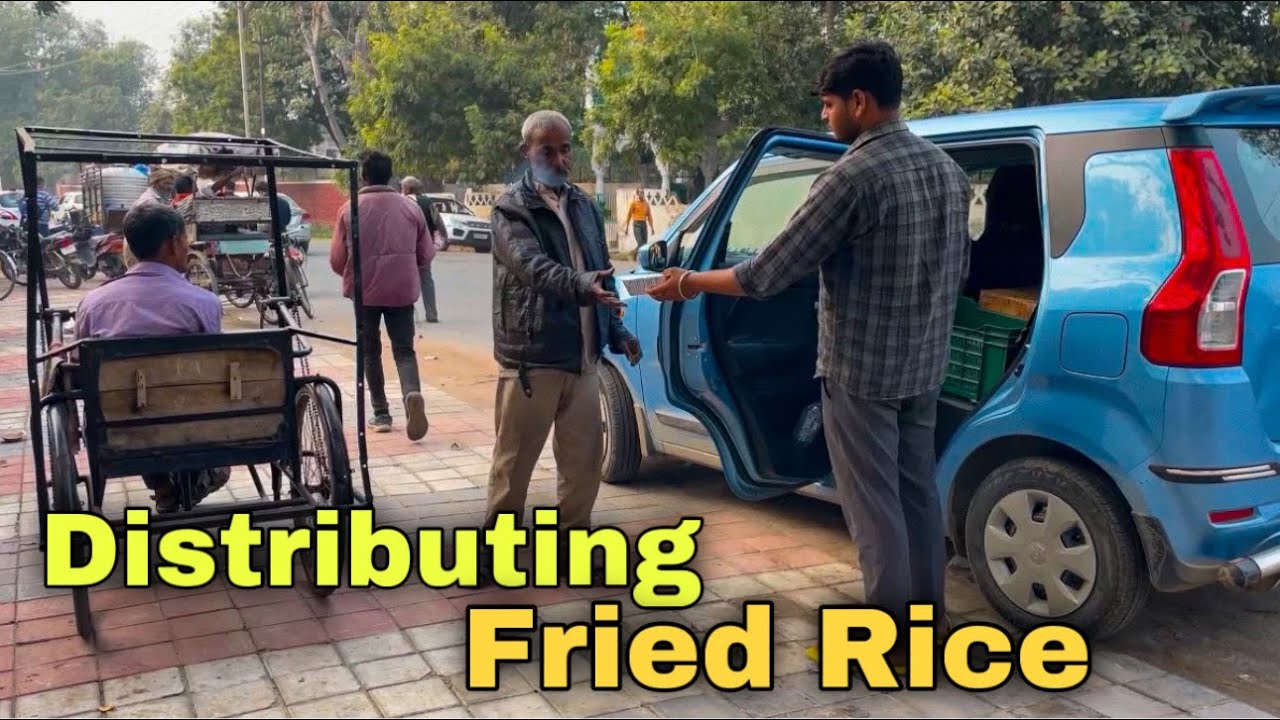 Distributing fried rice to needy people ❤️ | The Helping Roamer |