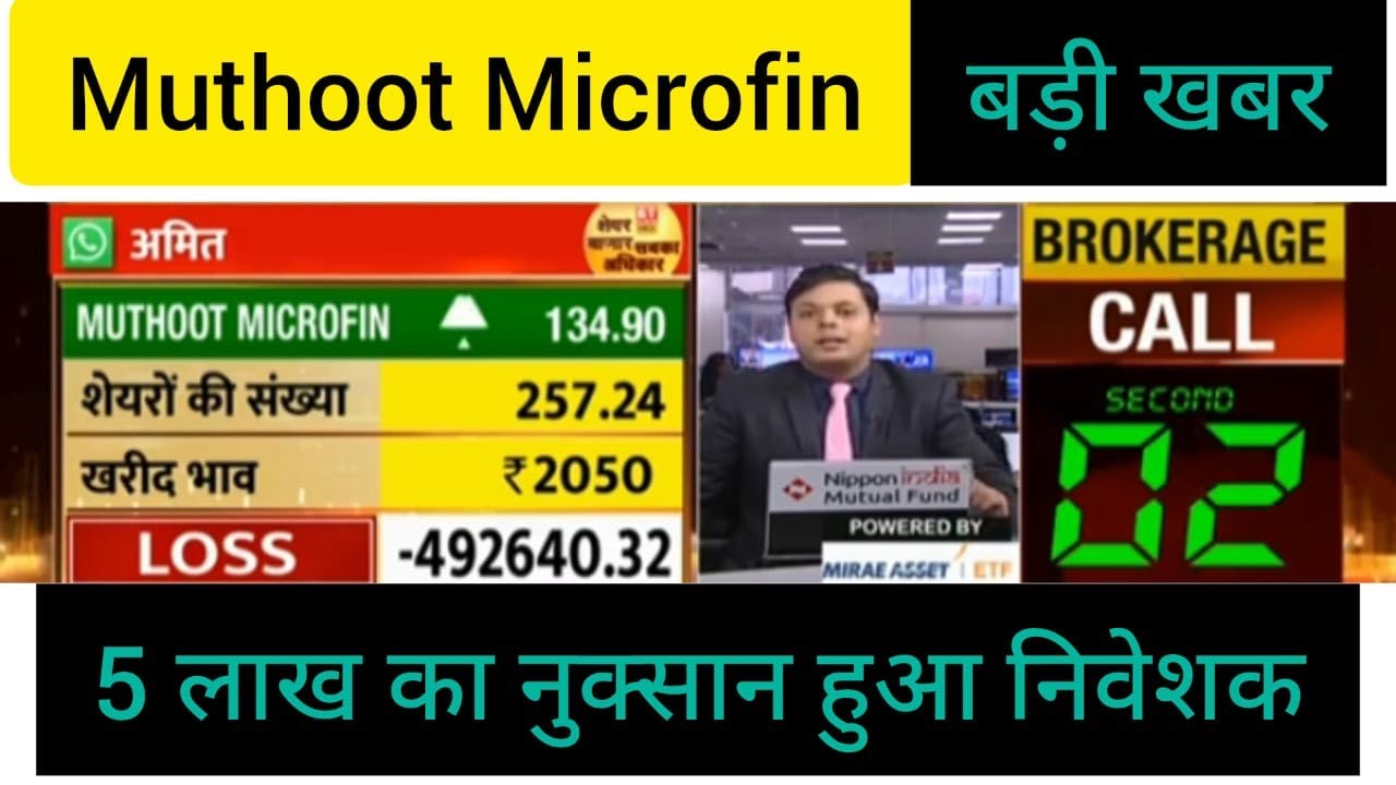 Muthoot Microfin Share Latest News, क़रीब 5 लाख का नुक़सान हुआ निवेशक का ऐसे शेयर से बचकर रहें
