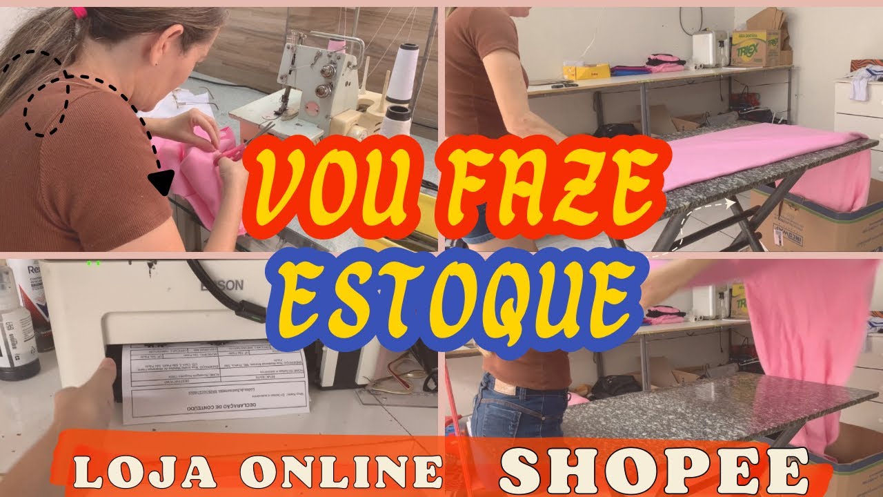 Coloquei ASD Na Minha Loja+Estoque Cortei Para Vender Na Shopee 