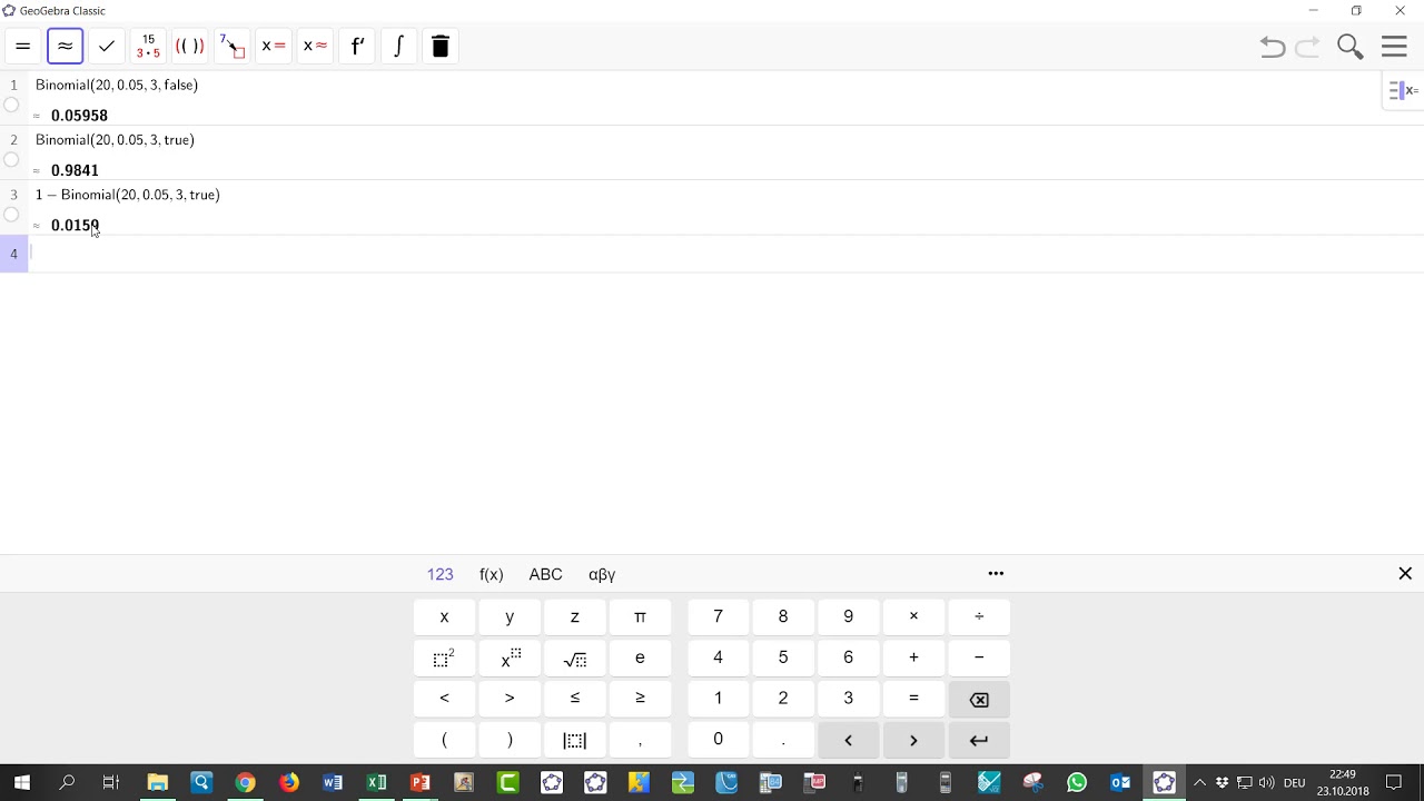 GeoGebra Befehl Binomial Mathago