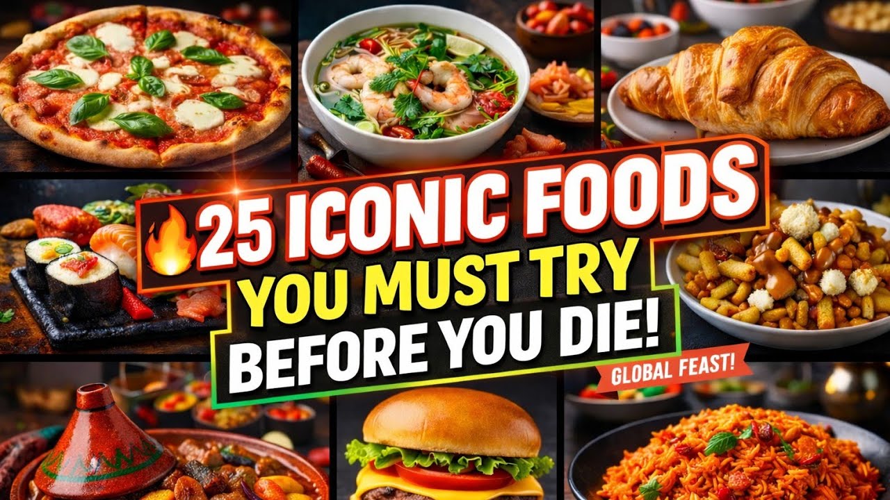 🔥 25 Iconic Foods You MUST Try Before You Die (The Ultimate Global Feast!)