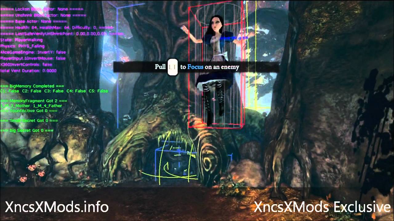 Alice: Madness Returns Mods V1 - GodMode, Noclip, Godzilla Mode, Slow Motion, FoV + More
