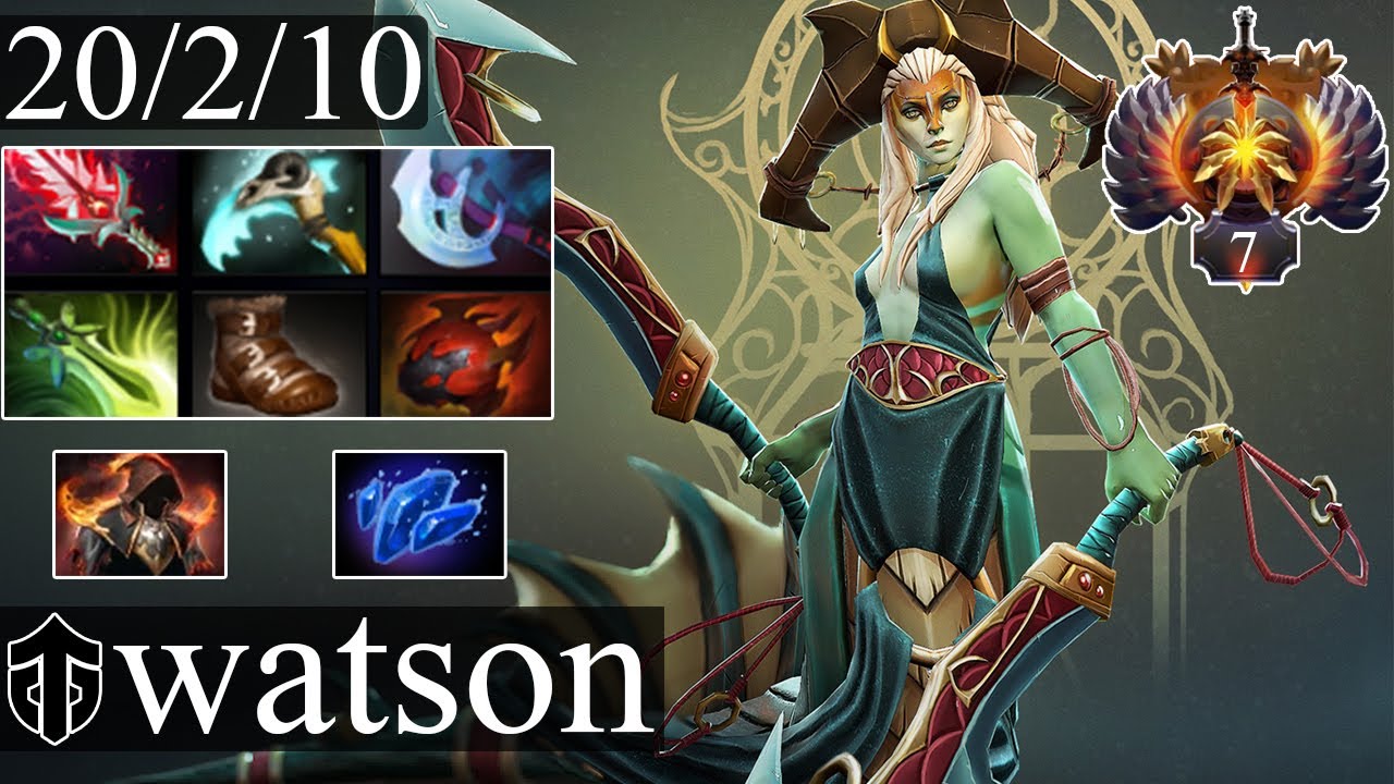 Entity.医者watson` (Smurf) - Naga Siren | Carry Gameplay Dota 2 Patch 7.34c