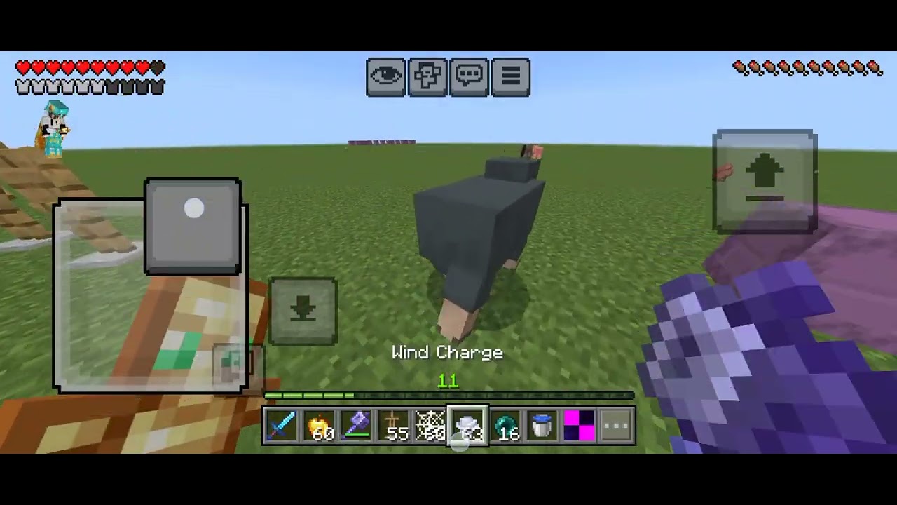 Doing elytra mace in Minecraft | bedrock edition 