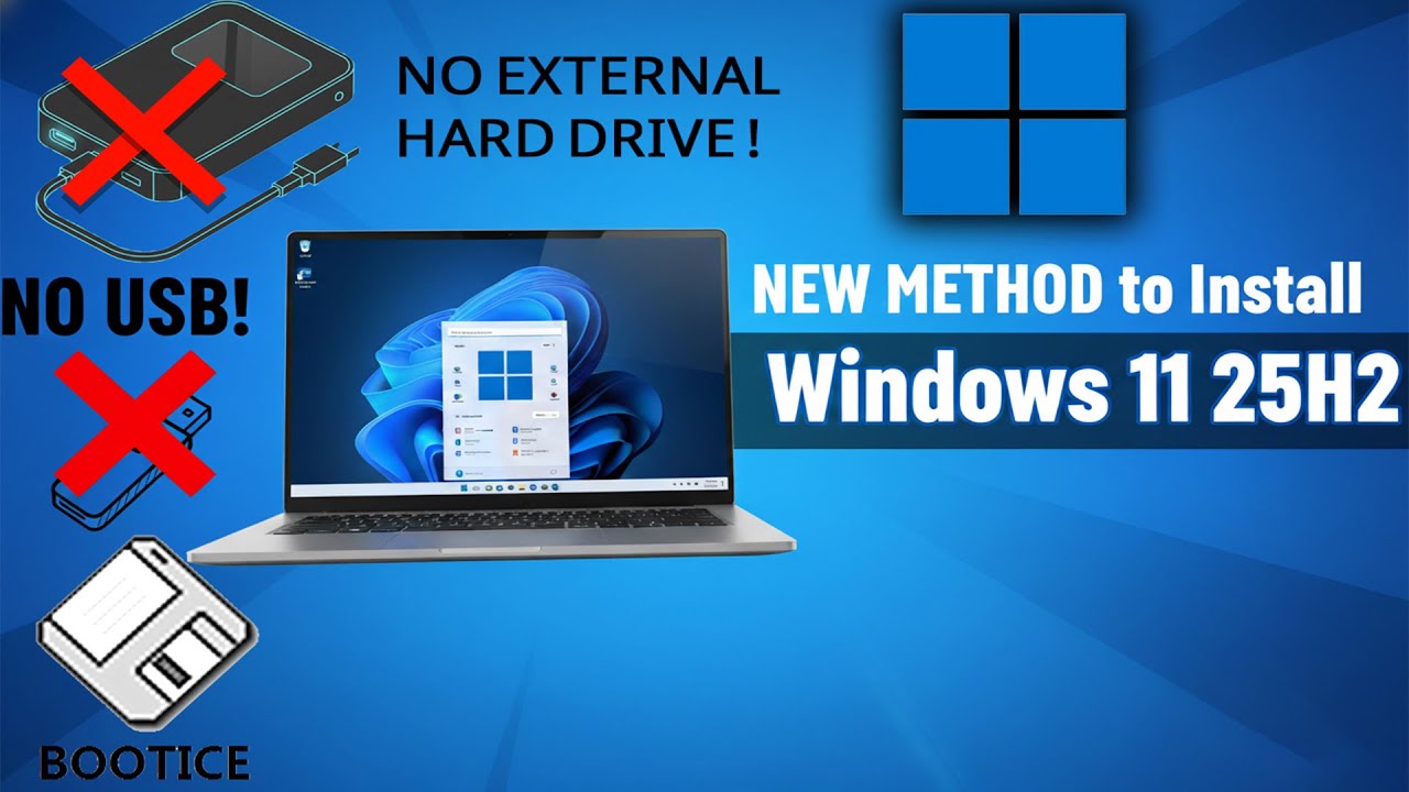 NEW METHOD to Install Windows 11 25H2 With NO USB! (Reusable Internal 'USB' Partition)