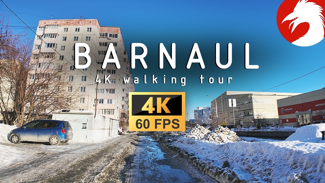 Barnaul, Russia | Archive Video of Street Life | 4K Walking Tour