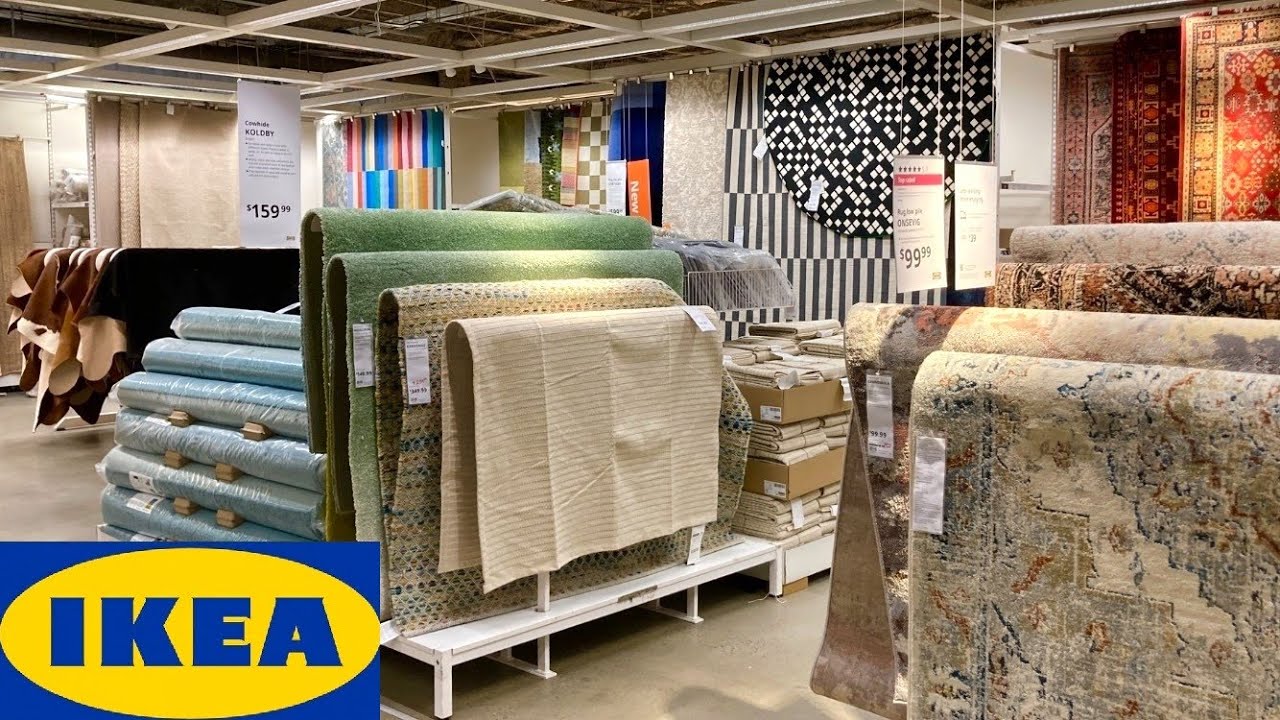 IKEA RUGS CARPETS COW PRINT RUGS AREA RUGS HOME DECOR SHOP WITH ME SHOPPING STORE WALK THROUGH