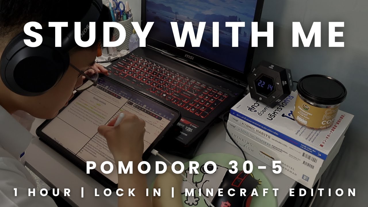 1-HOUR STUDY WITH ME 🌅| LOCK IN, POMODORO 30-5, Minecraft edition
