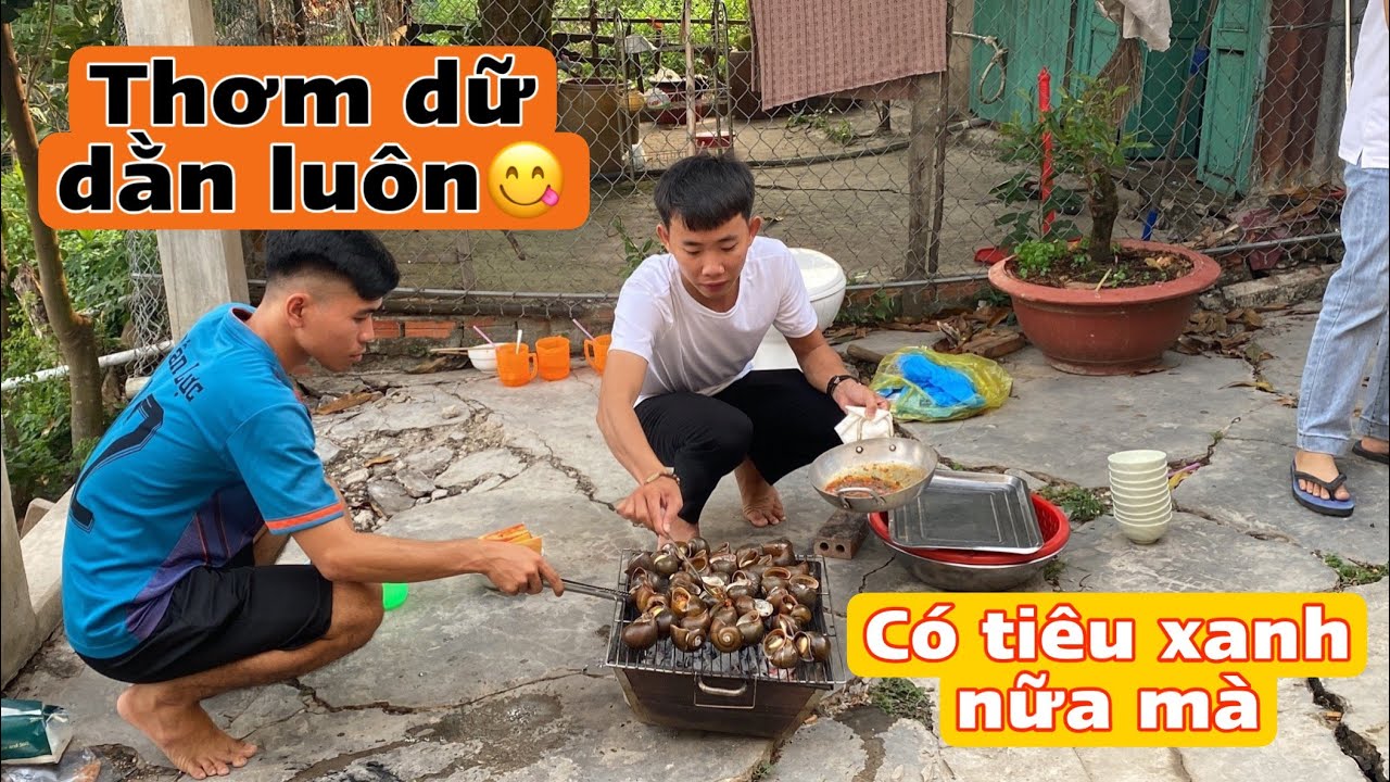 Chảy Nước Miếng Với Món Ốc Bưu Nướng Tiêu Siêu Cay