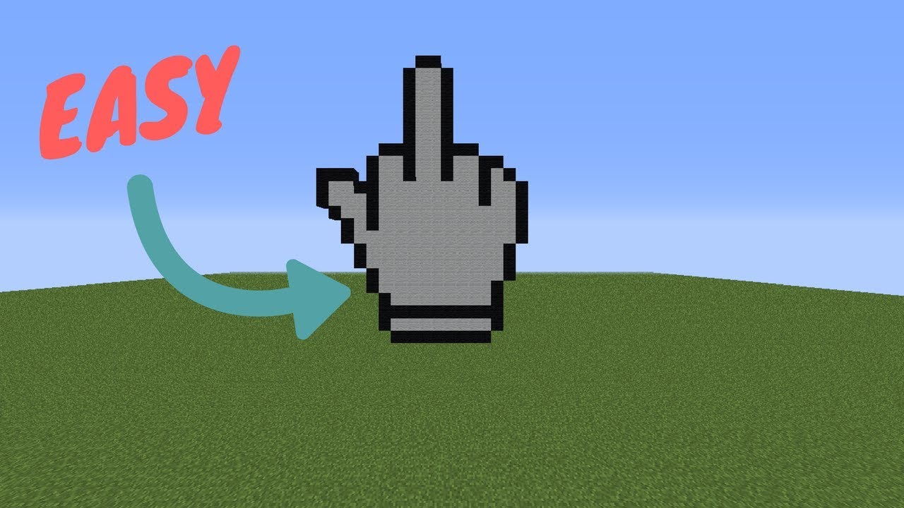 Middle Finger Minecraft Pixel Art Tutorial