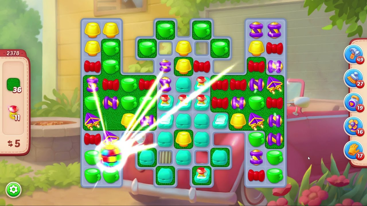 Homescapes Level 2378 - 15 Moves - No Boosters