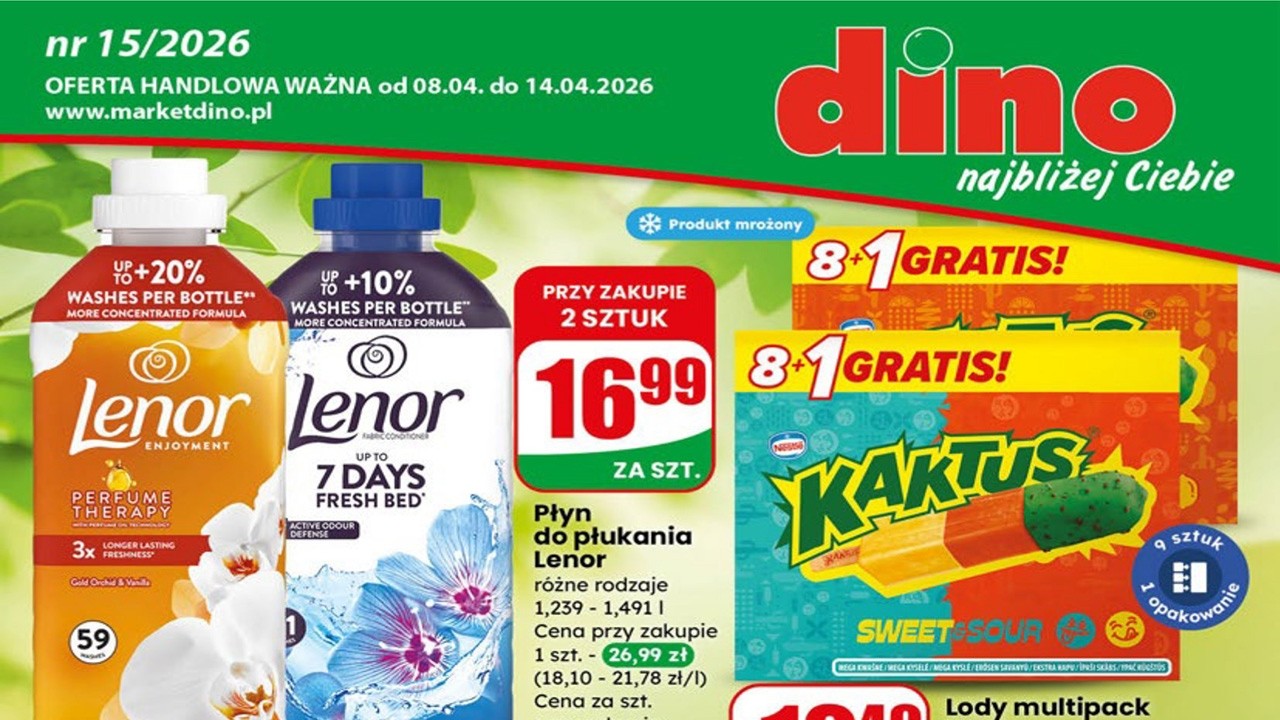 Nowa Gazetka Dino od 8 kwietnia 2026 🔴 Wielkie promocje od jutra! 🔥 Okazje w Dino