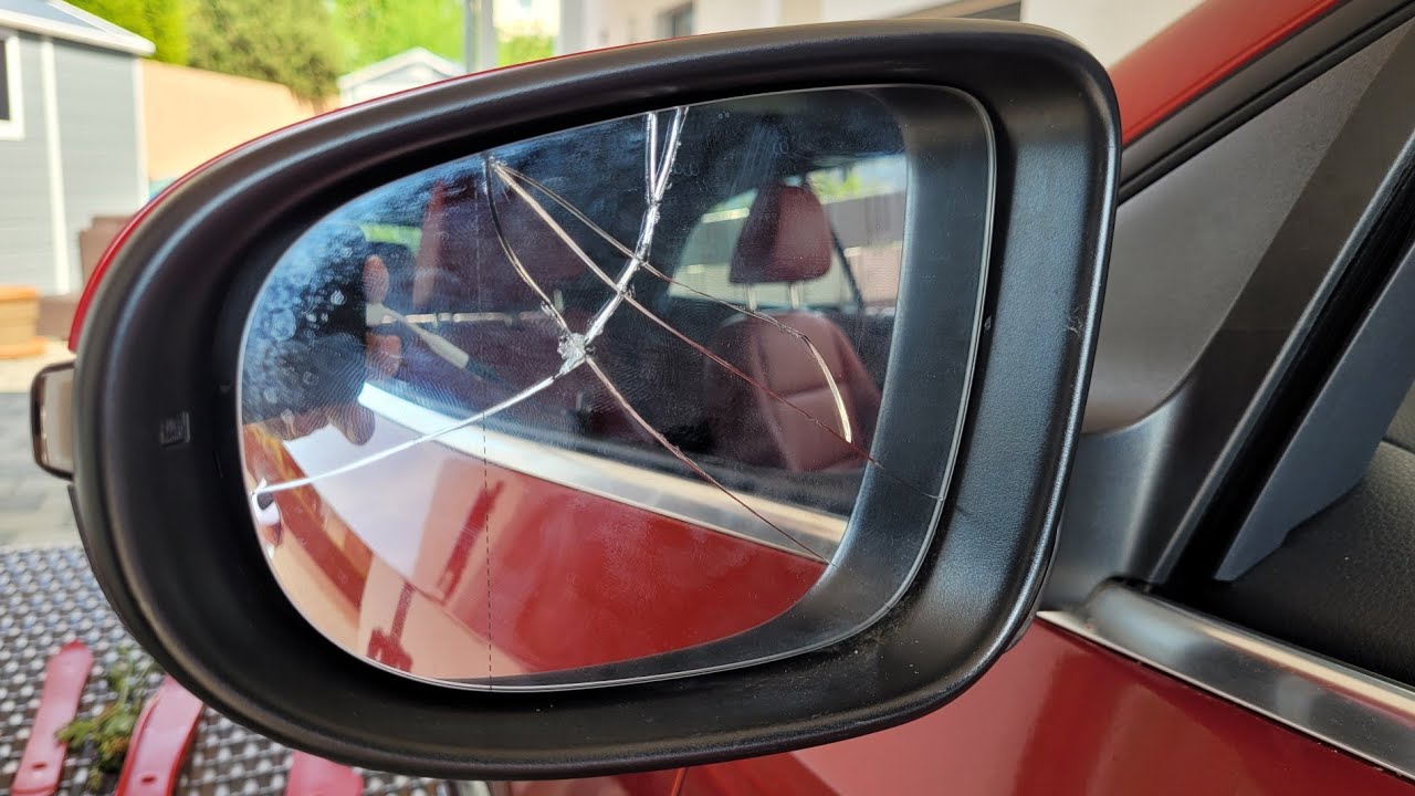 Tausch Zubehör Spiegelglas Fahrerseite VW Golf 6 / Cabriolet Touran 1. Mirror change driver side