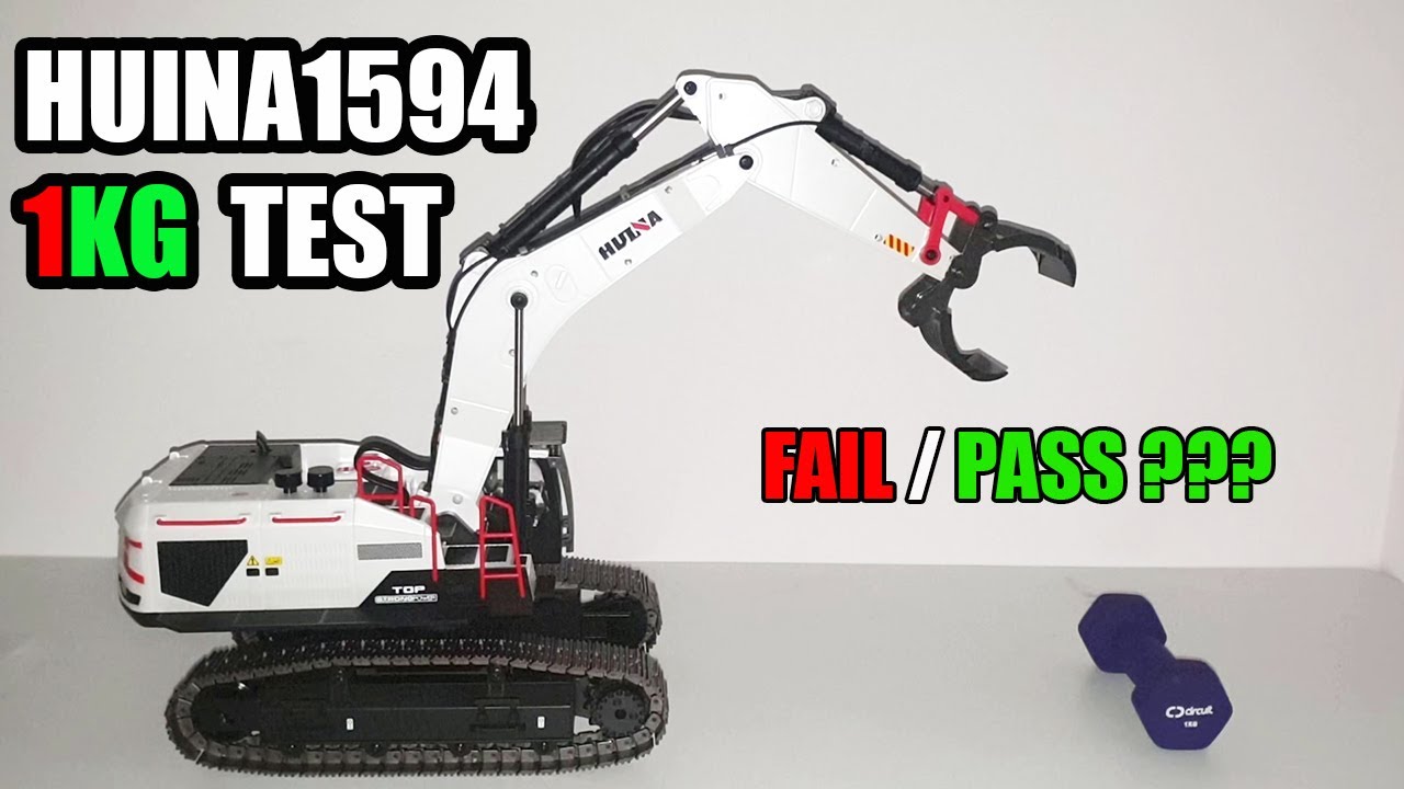 HUINA 1594 Excavator 1KG TEST RUN | miniVersion RC