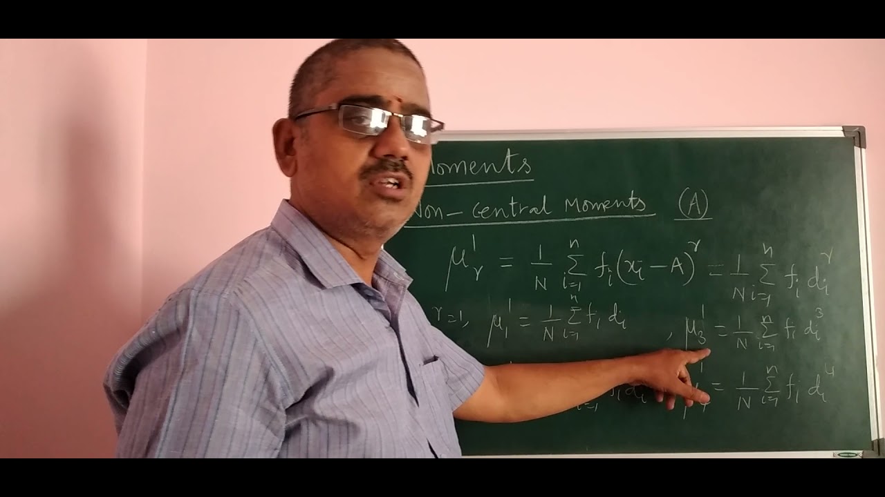 Central Moments, Non Central Moments and Raw Moments Definitions  - BSc Statistics