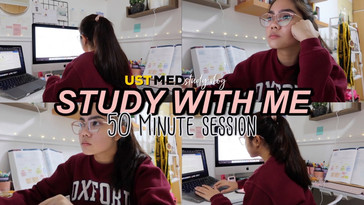 STUDY WITH ME: Real Time Study Session (No Music) | Med School Finals Week | Kristine Abraham