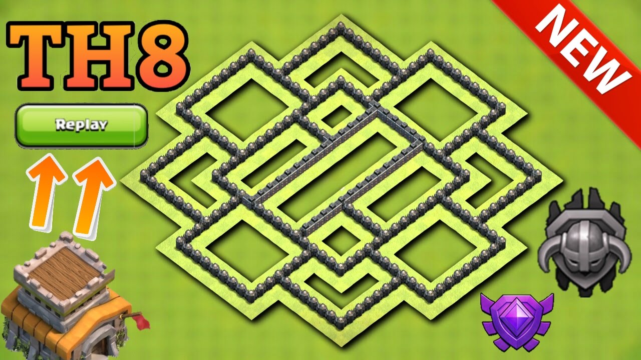 Clash of clans | NEW Town Hall 8 (Th8) Trophy Base With Replays | Best Th8 Trophy Base 2017
