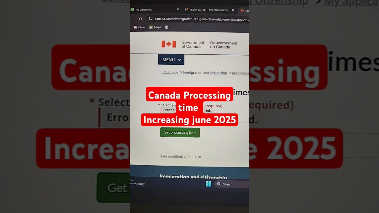 Processing time for Canada Visa june 2025 #canada🇨🇦 #visa #freetutravel #touristvisa
