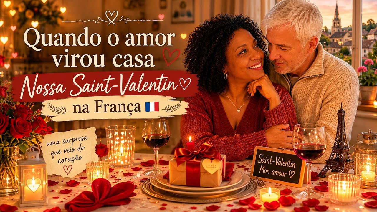Preparei uma SURPRESA de Saint-Valentin para meu marido francês na França 🇫🇷❤️