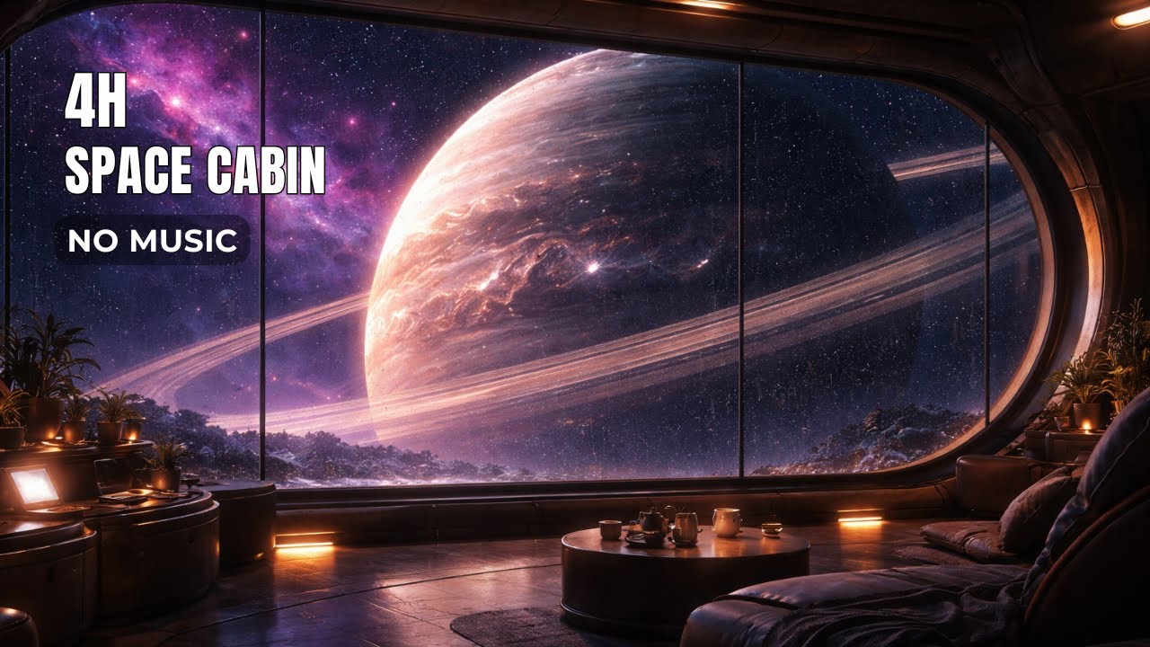 Cozy Spaceship Cabin Ambience - Deep Space Window View Sleep & Focus
