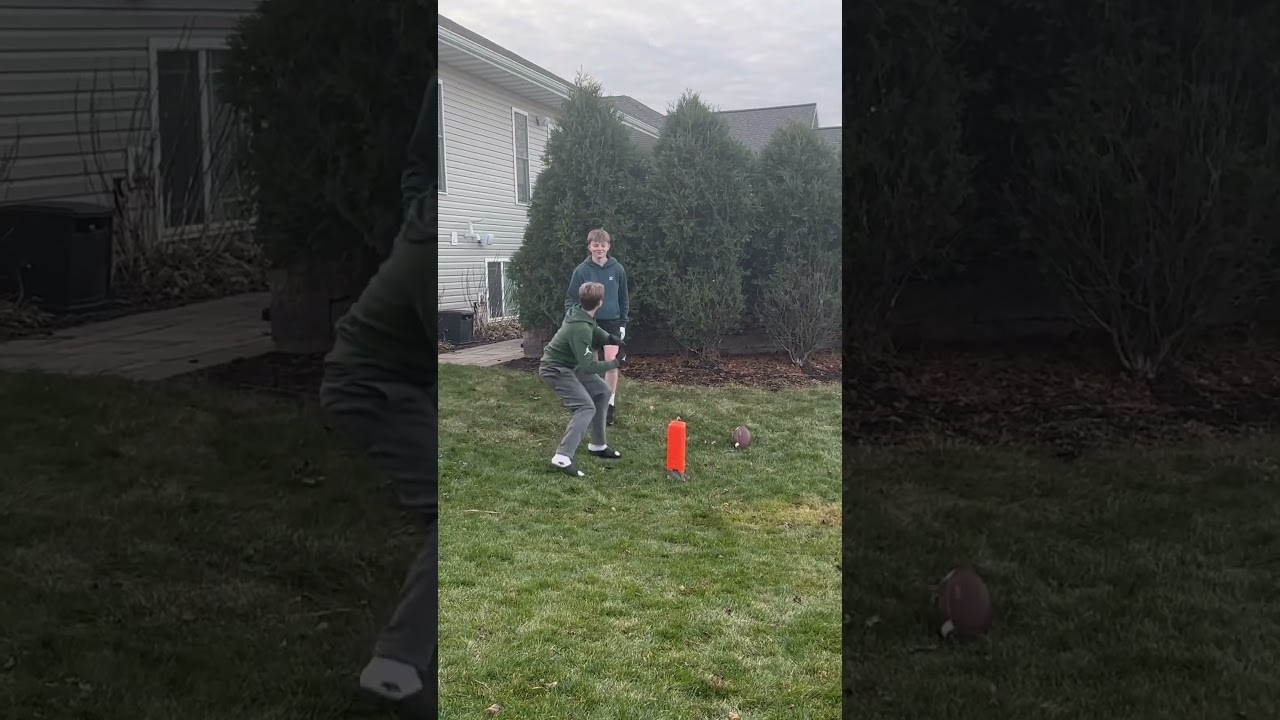 Mason and Nick get into a heated fight after a touchdown🤩!! #nfl #football #sports #shorts #fyp