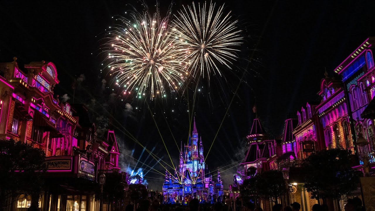 'Happily Ever After' Fireworks at Magic Kingdom - Full Show with Projections on Main Street - 2023