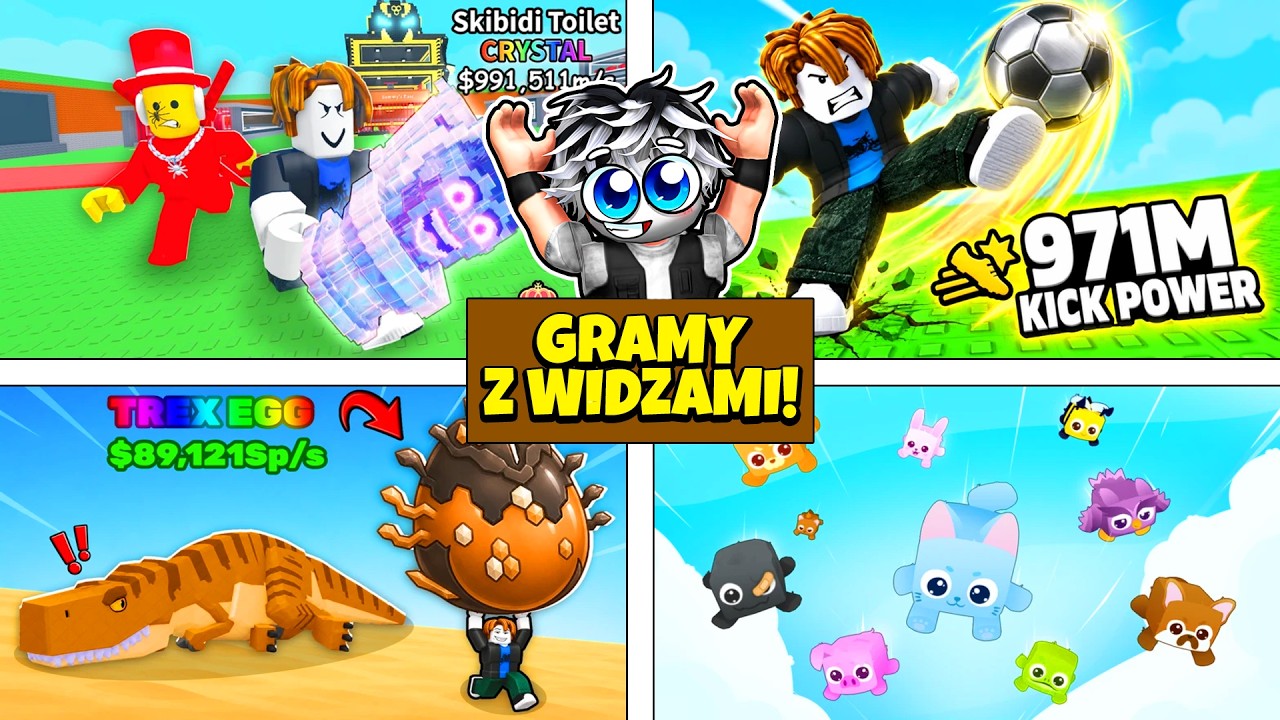 🌴GRAMY Z WIDZAMI W R&Oacute;ŻNE GRY NA ROBLOXIE!☀️ #roblox