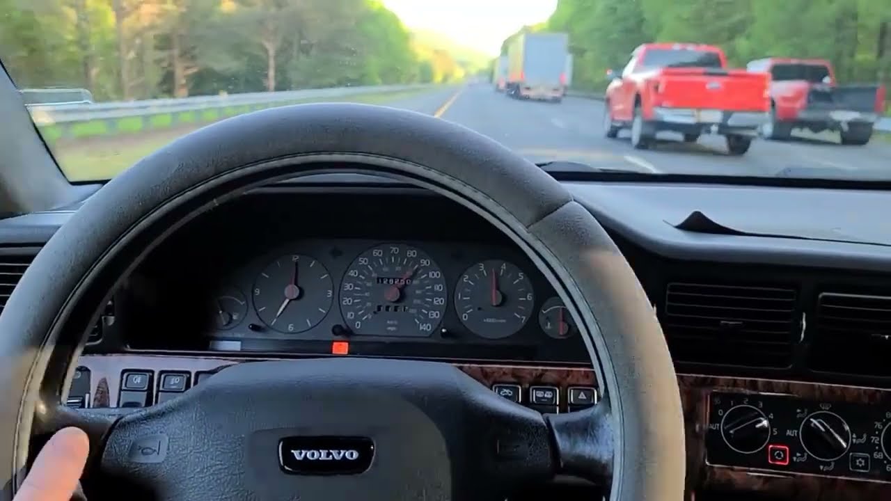 Rare beauty!  1997 Volvo v90 wagon pov test drive.  Last of the rear drive Volvos!