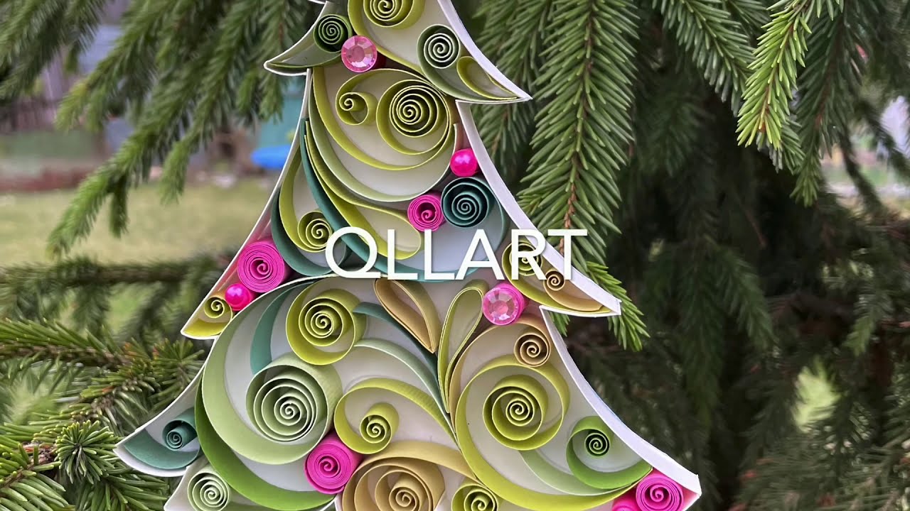 QllArt | Quilling Christmas gift | Christmas tree ornament | Quilling pattern | Квиллинг Ёлочка