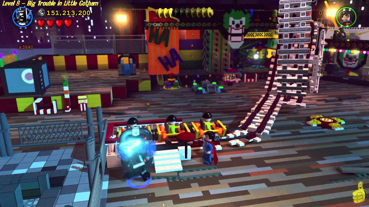Lego Batman 3 Beyond Gotham: Lvl 8 Big Trouble in Little Gotham FREE PLAY (All Collectibles) - (HTG)