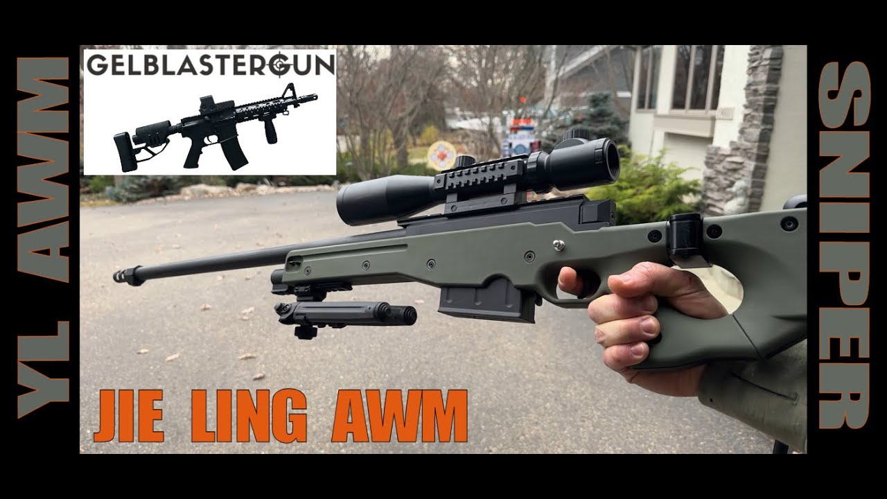YL-AWM Gel Ball Blaster Sniper Style Toy Blaster- JIE LING AWM